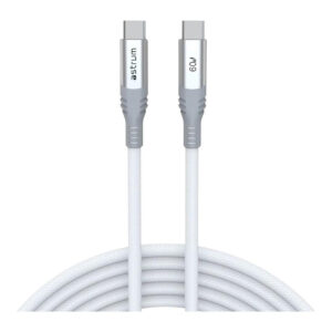 Astrum 1.2m VMCC60 60W USB-C to USB-C Braided Cable White AVMCC6012W