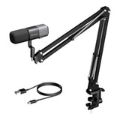 NearStream AM20X AI Noise-Canceling Condenser Microphone with Boom Arm