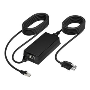Poly PoE+ 65W 2.5G Adapter with CAT6A Network Cable 3.66m B5NH6AA