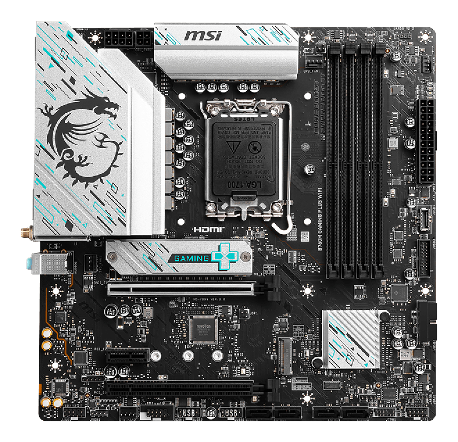 MSI B760M Gaming Plus Wi-Fi Intel LGA 1700 micro ATX Motherboard - Image 2