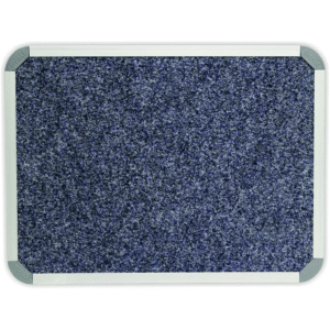 Parrot Bulletin Board Ribbed Aluminium Frame 600x450mm Denim BD0620C