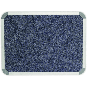 Parrot Bulletin Board Ribbed Aluminium Frame 1200x1000mm Denim BD0648C