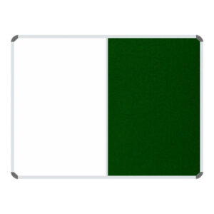 Parrot 1200mm × 900mm Non-Magnetic Combination Whiteboard with Green Felt BD3041G