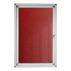 Parrot 900mm × 600mm Hinged Pinning Display Case Burgundy BD3825U