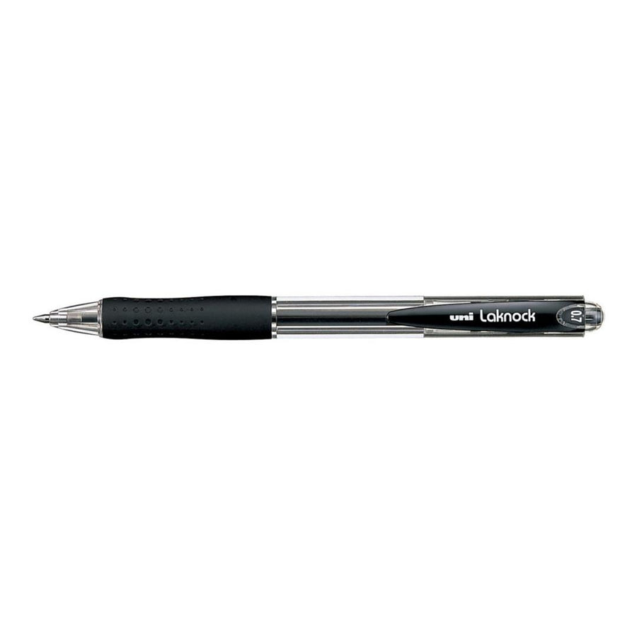 Uni SN100 Laknock 0.7mm Pen - Black 12-pack BP-SN100-BLK