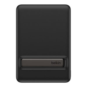 Belkin BoostCharge Qi2 5000mAh 15W Slim Magnetic Power Bank with Kickstand – Black BPD011HQBK