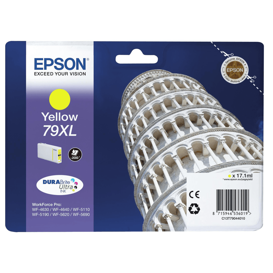 Epson 79XL DURABrite Ultra Yellow Ink Cartridge Original C13T79044010 Single-pack