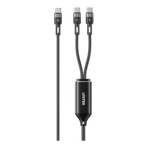 Unitek 2-in-1 100W Type-C Cable 1.8m C14146ABK-1.8M