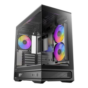 Antec C2M ARGB Compact Micro-ATX Gaming PC Case – Black