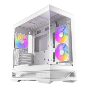 Antec C2M ARGB Compact Micro-ATX Gaming PC Case – White
