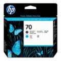 HP 70 Matte Black and Cyan Printhead C9404A