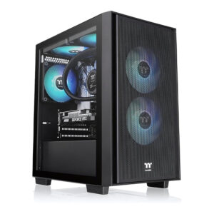 Thermaltake Versa H16 TG ARGB Micro Tower Black Gaming PC Case CA-1Y8-00S1WN-02