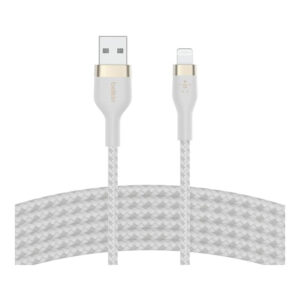 Belkin BoostCharge Pro Flex USB-A Cable with Lightning Connector White CAA010BT3MWH