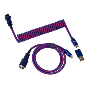 Keychron 108cm Premium Coiled Aviator USB-C and USB-A Adapter with Detachable Aviator Connector CAB-1
