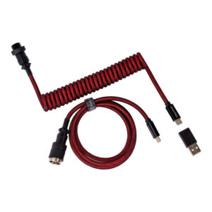 KeyChron Premium Coiled Aviator Cable – Red CAB-2