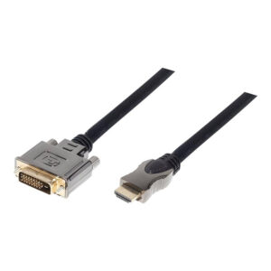 VCOM CG483G-10 10m DVI To HDMI Metal Hood Braided Cable CAB-DVI-HDMI-10M-VM