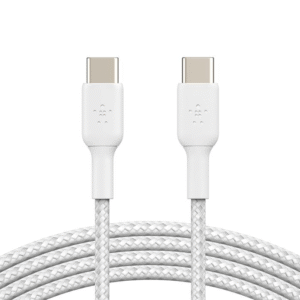 Belkin BoostCharge 1m Braided USB-C to USB-C Cable – White CAB004BT1MWH