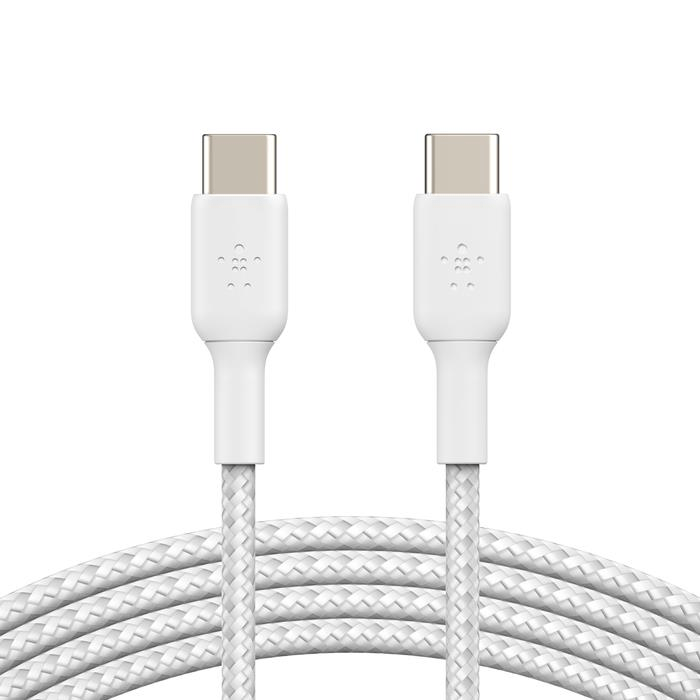 Belkin BoostCharge 1m Braided USB-C to USB-C Cable – White CAB004BT1MWH