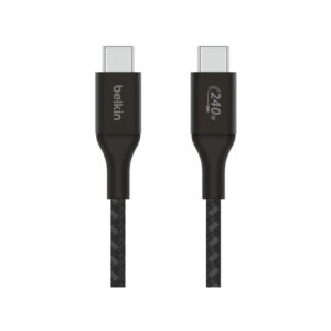 Belkin BoostCharge Type-C Male to Male USB Braided Cable 1m Black CAB015BT1MBK
