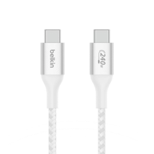 Belkin BoostCharge 240W PD USB Type-C to USB Type-C 1m Braided Cable White CAB015BT1MWH