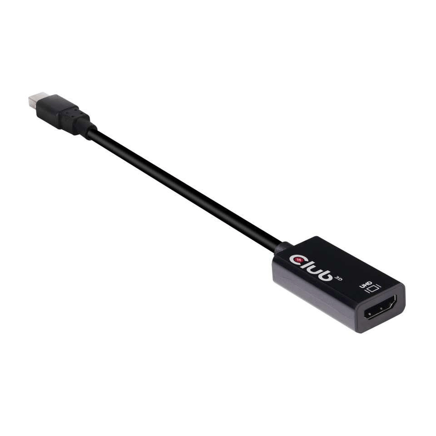 Club 3D CAC-1180 Mini DisplayPort 1.4 to HDMI 2.0b HDR Active Adapter