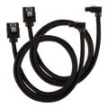 Corsair Premium Sleeved 90 Degree Connector SATA 6Gbps Cable 60cm Black CC-8900282