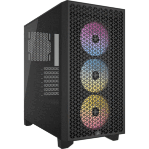 Corsair 3000D RGB AirFlow Dark ATX Mid Tower PC Case – Black CC-9011255-WW