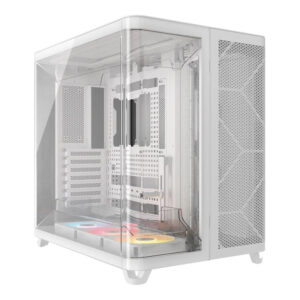 Corsair AIR 5400 RS-R ARGB Triple Chamber Mid-Tower PC Case – White CC-9011319-WW