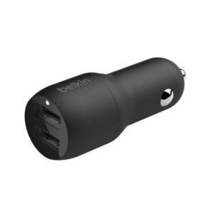 Belkin 24W Dual USB-A Car Charger – Black CCB001BTBK