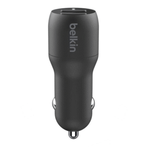 Belkin BoostCharge 24W Dual USB-A Car Charger – Black CCE001BT1MBK