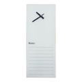 Parrot 200mm × 580mm Glass Clock with Notes White CG2058W