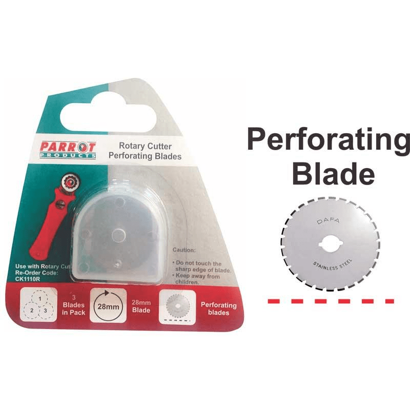 Parrot Craft Knife Rotary Blades 28mm Perforate CK1112
