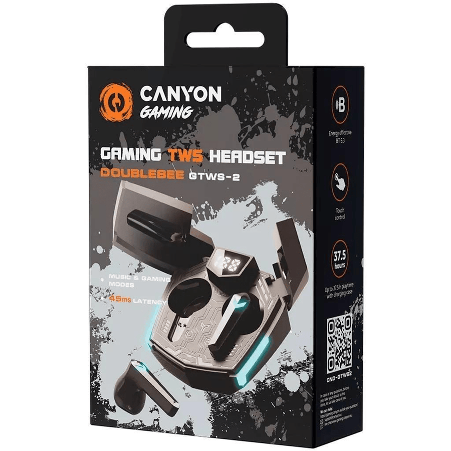 Canyon GTWS-2 True Wireless BlueTooth 5.3 Earbuds – Black CND-GTWS2B