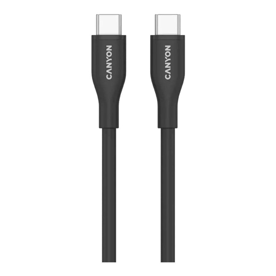 Canyon 60W Type-C Male to Male Silicon Cable 1m Black CNS-CC60SC10B
