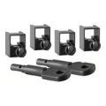 LinkQnet 4-piece Cable Lock Black CNV-PLUG-LOCK-BLK