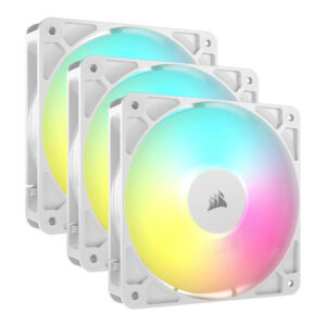 Corsair RS120 ARGB 120mm PWM 2100 RPM Case Fan – Triple-pack White CO-9050185-WW