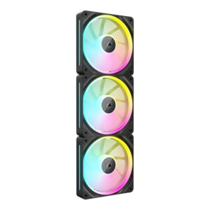 Corsair LX120 RGB iCUE Link 120mm PWM Black Case Fan – Triple Pack CO-9051026-WW