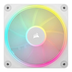 Corsair LX120 RGB iCUE Link 120mm PWM 2400 RPM Case Fan – Single-pack White CO-9051029-WW