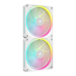 Corsair LX140 RGB iCUE Link 140mm PWM 2000 RPM Case Fan – Dual-pack White CO-9051032-WW