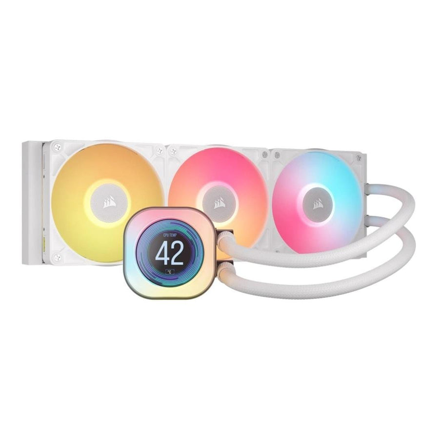 Corsair iCUE Link Titan 360 RX LCD 360mm Liquid CPU Cooler – White CW-9061026-WW