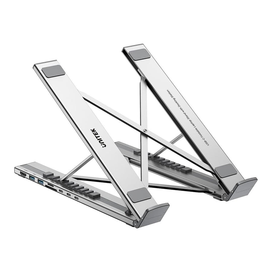 Unitek 7-in-1 USB-C Foldable Notebook Stand with Docking Station D1137AGY01