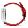 SLG D6 Italian Minerva 44mm Leather Strap for Apple Watch Red D6SAW-003