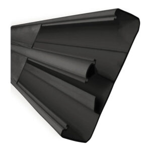 Decorduct 165x55mm 3 Compartments Trunking Black 2.5m DDT20BL