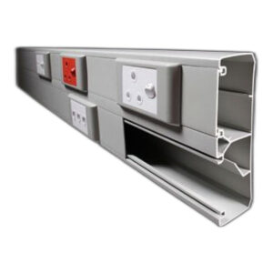 Decorduct 165x55mm 3 Compartments Trunking Grey 2.5m DDT20GR