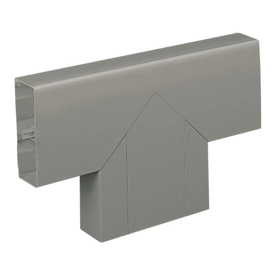 Decorduct 165x55mm Flat Tee Trunking Grey DDT30GR