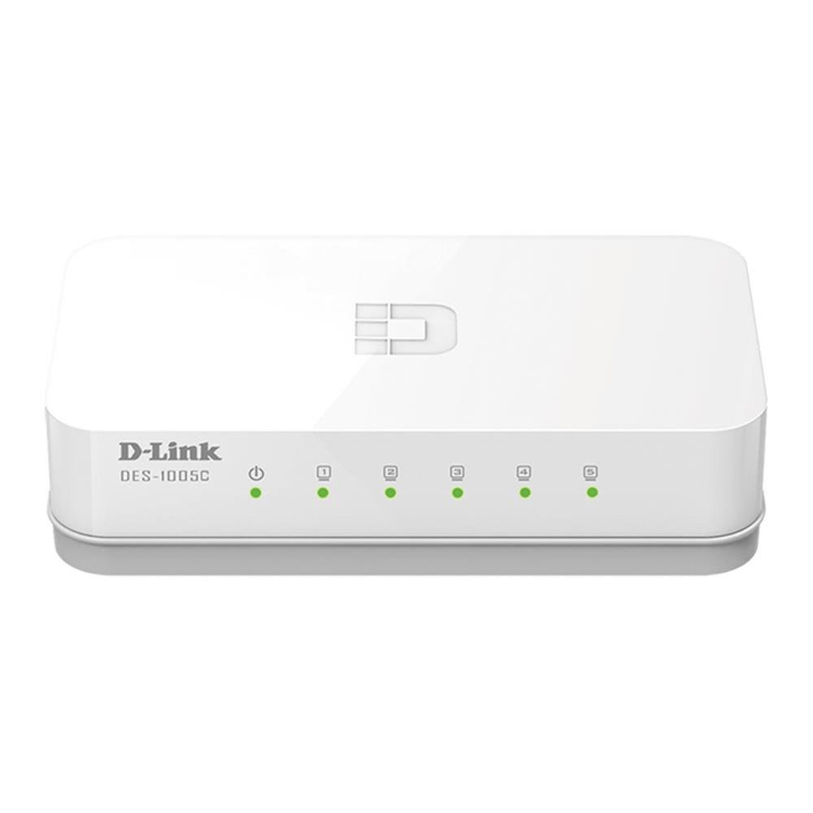 D-Link DES-1005C 5-port 10/100 Mbps Unmanaged Desktop Switch
