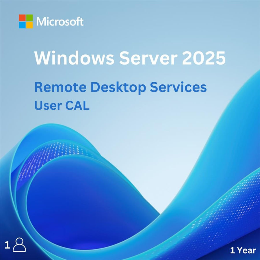 Windows Server 2025 Remote Desktop Services – 1 User CAL – 1 Year