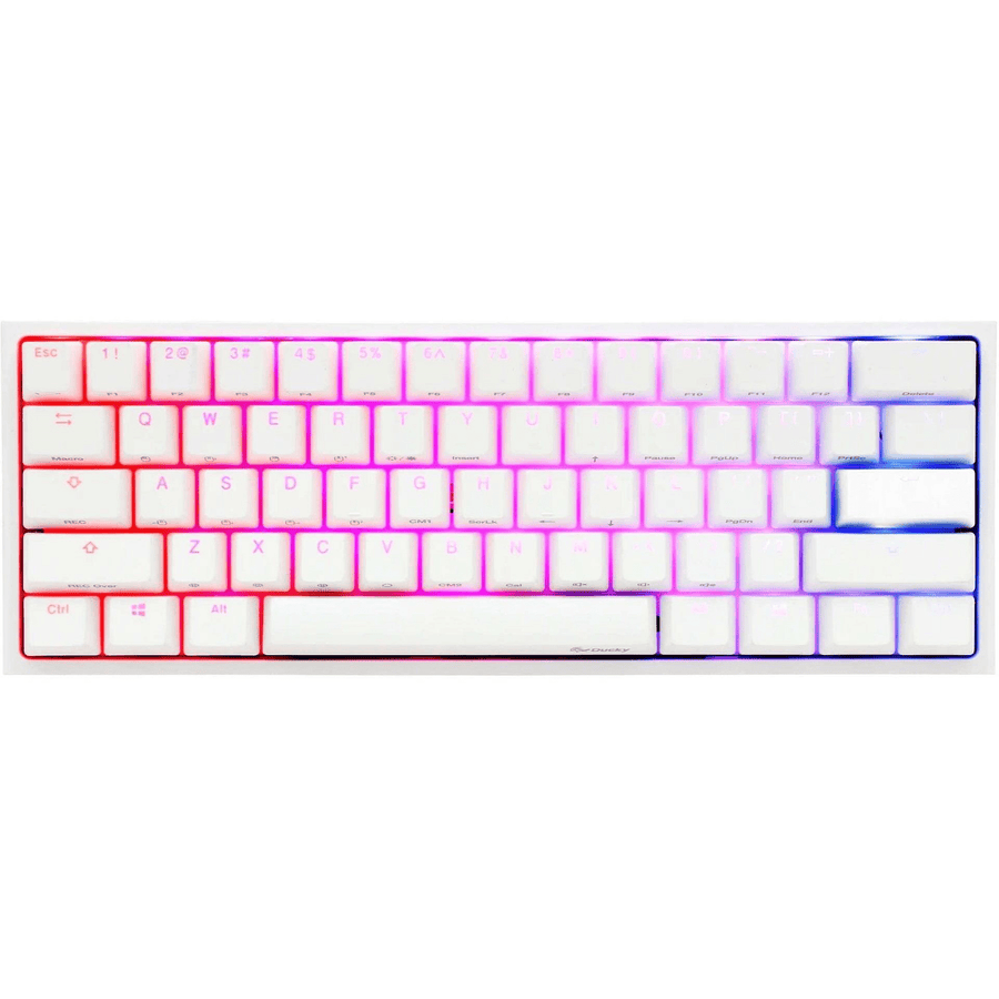 Ducky One 2 Pro Mini 60 Cherry MX Black Linear Mechanical Wired Gaming Keyboard – White DKON2061ST-AUSPDWWT2