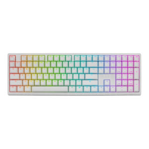Ducky Zero 6108 Wireless RGB Gaming Keyboard White with Cherry MX2A Brown Tactile Switches