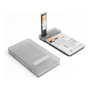 Maiwo K2578P2 2-in-1 USB-C to M.2 NVMe and 2.5″ SSD Enclosure DS-SATA-HDD-SSD-MVME